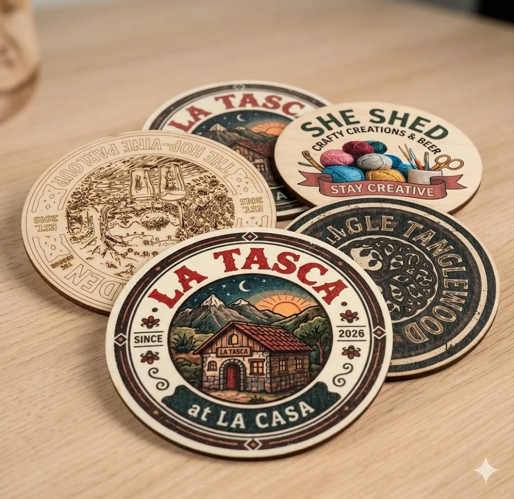 Full-Colour Printed Wood Coaster